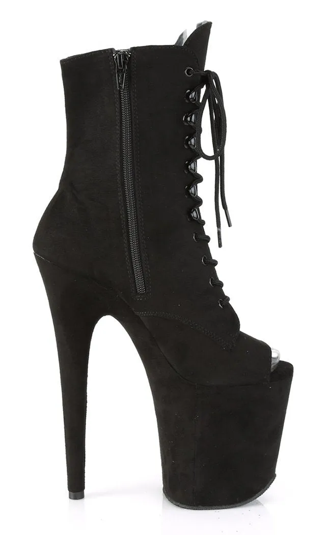 FLAMINGO-1021FS Black Suede Ankle Boots