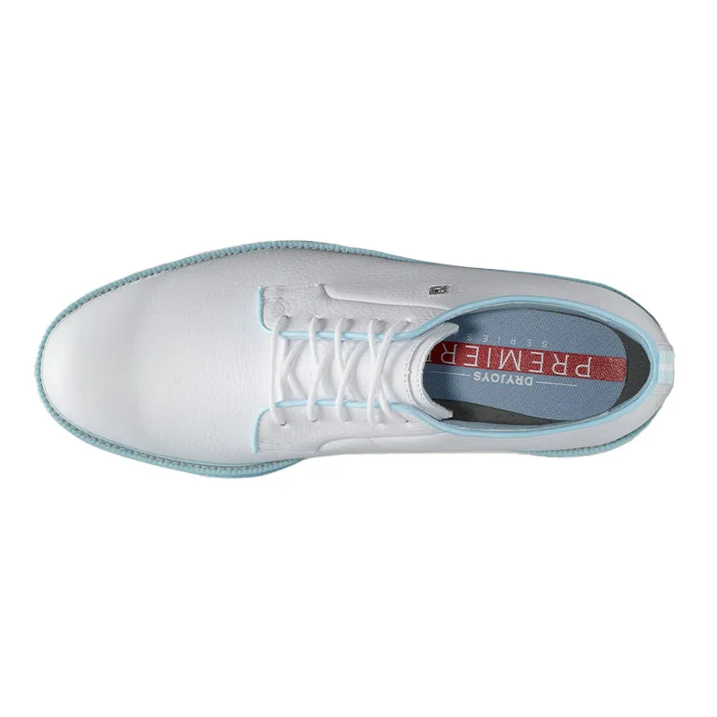 FOOTJOY Pastels Lace Men's Spikeless Shoes (White/White/Blue)