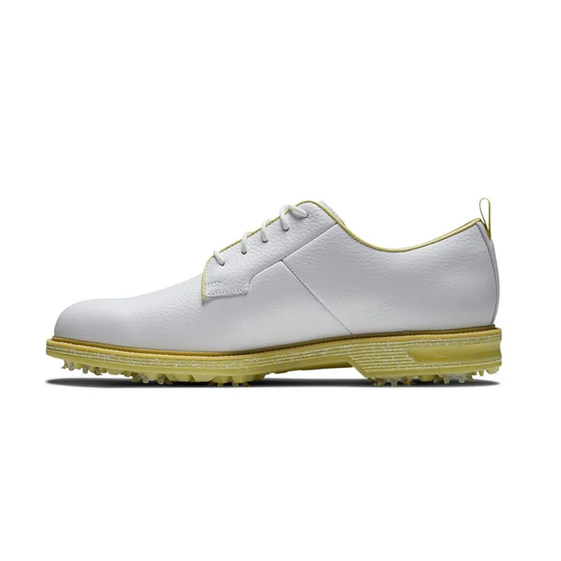 FOOTJOY Pastels Lace Men's Spikeless Shoes (White/White/Yellow)