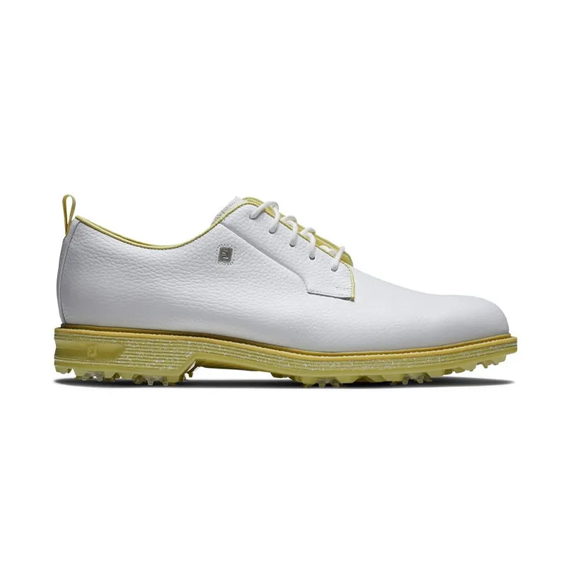 FOOTJOY Pastels Lace Men's Spikeless Shoes (White/White/Yellow)