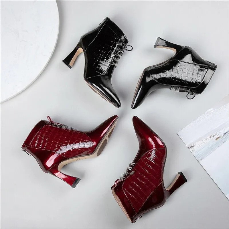 GatorLuxe Zipper Closed Exotic Ankle Boots