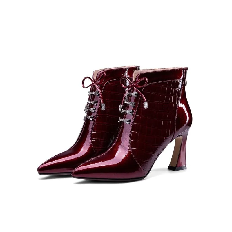 GatorLuxe Zipper Closed Exotic Ankle Boots