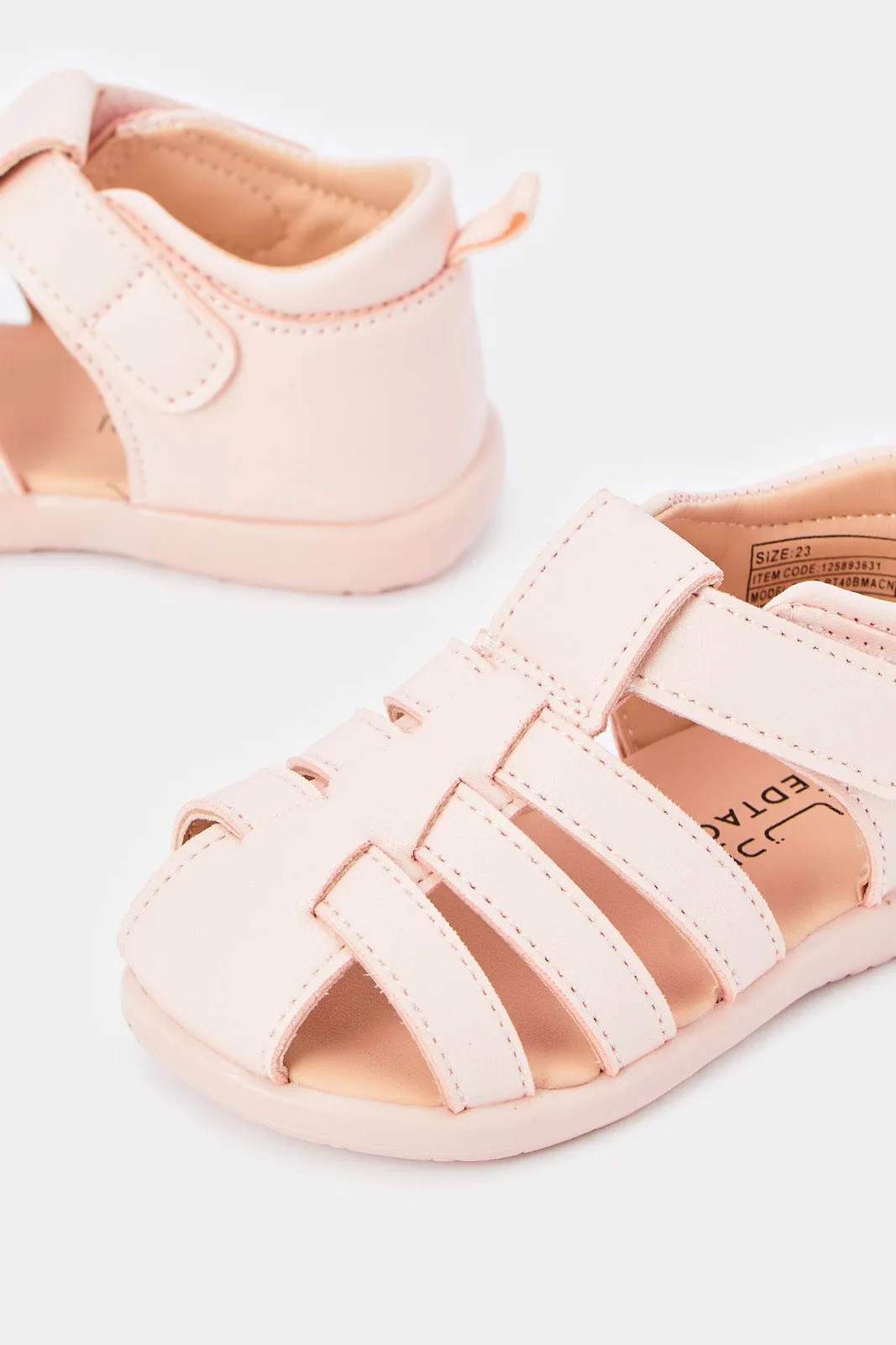 Girls Pink Fisherman Sandal