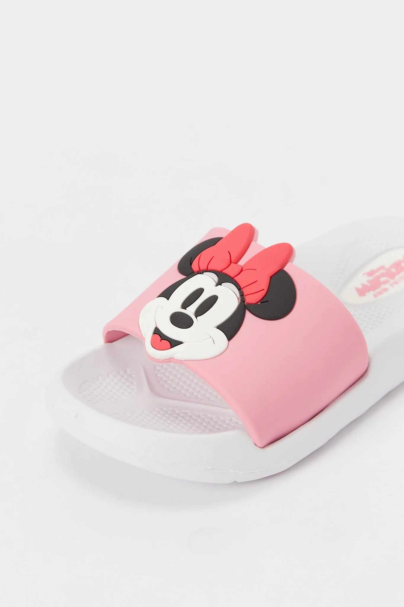 Girls White Minnie Mouse Slide