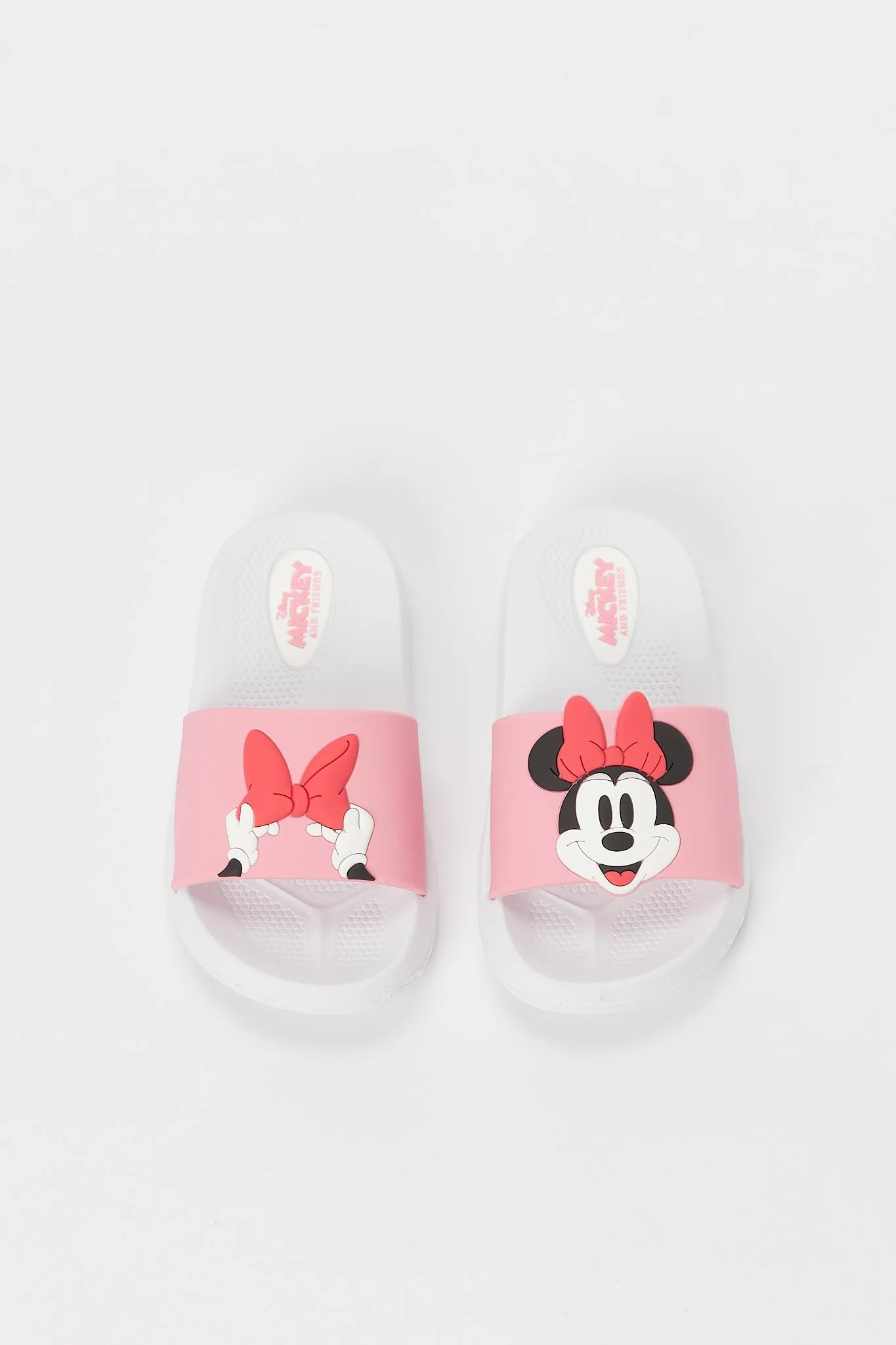 Girls White Minnie Mouse Slide