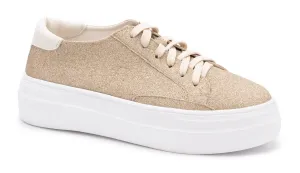 Glaring Gold Glitter Sneakers