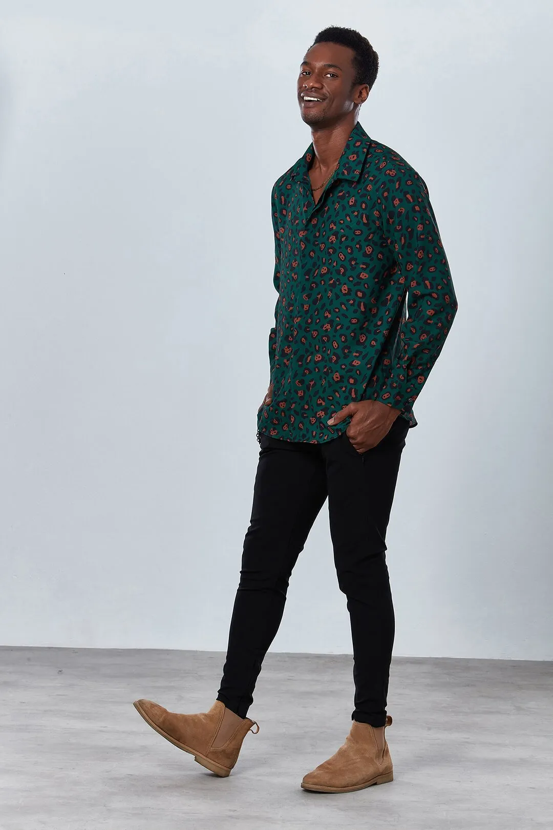 Green Leo Long Sleeve Shirt - Dear Deer