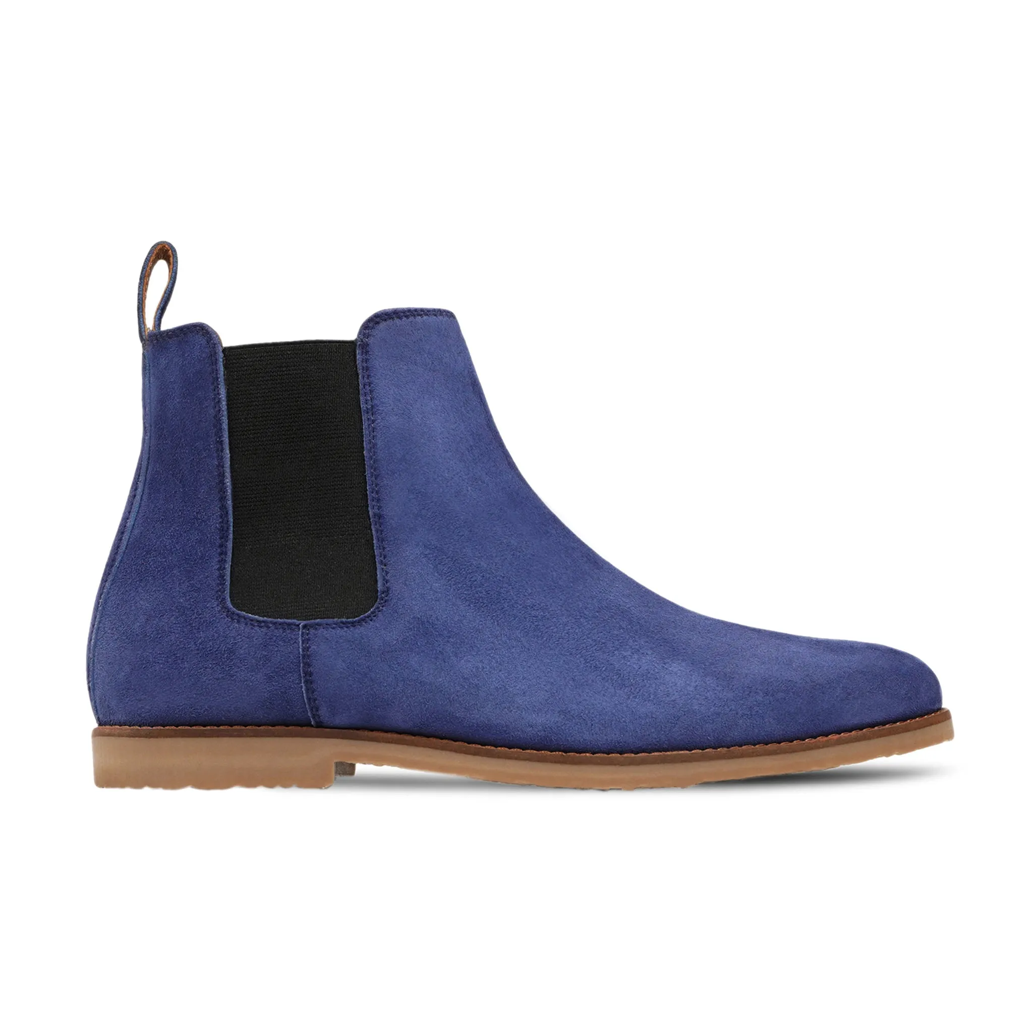 Hassel - Men's Light Blue Kid Suede Chelsea Boot