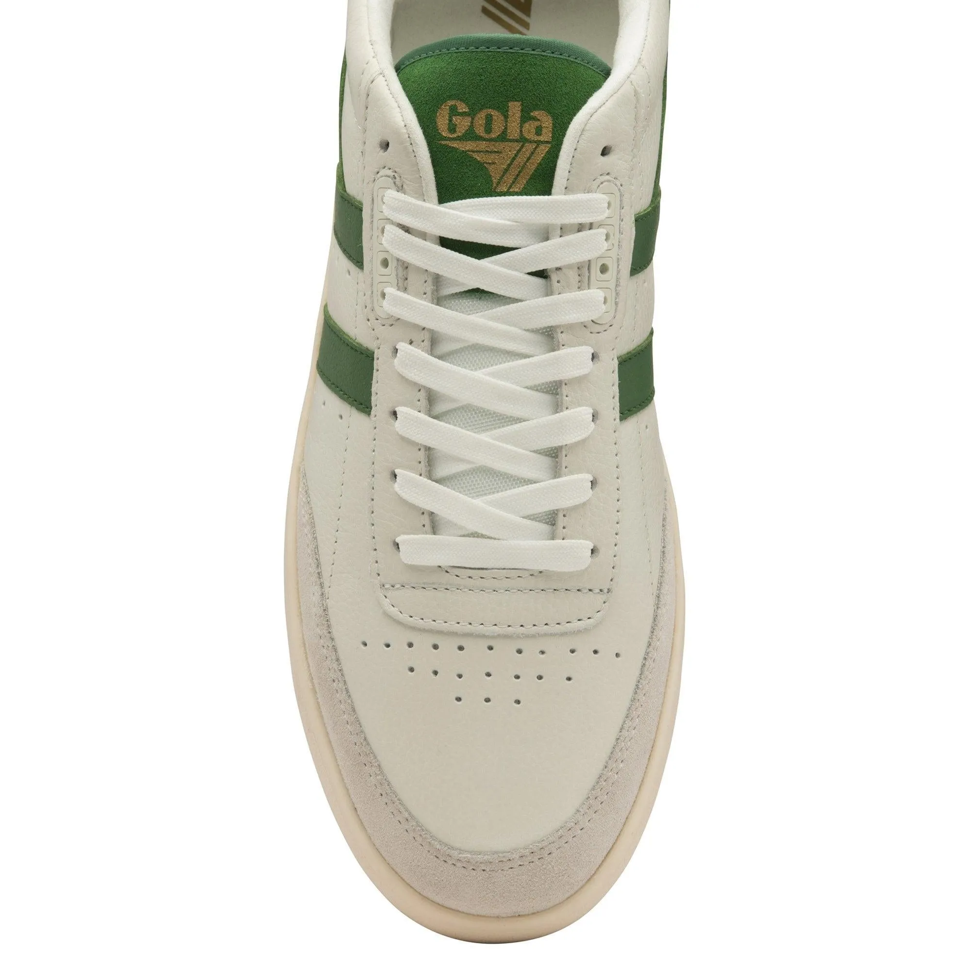 Inca Leather Trainer (Off White   Green)