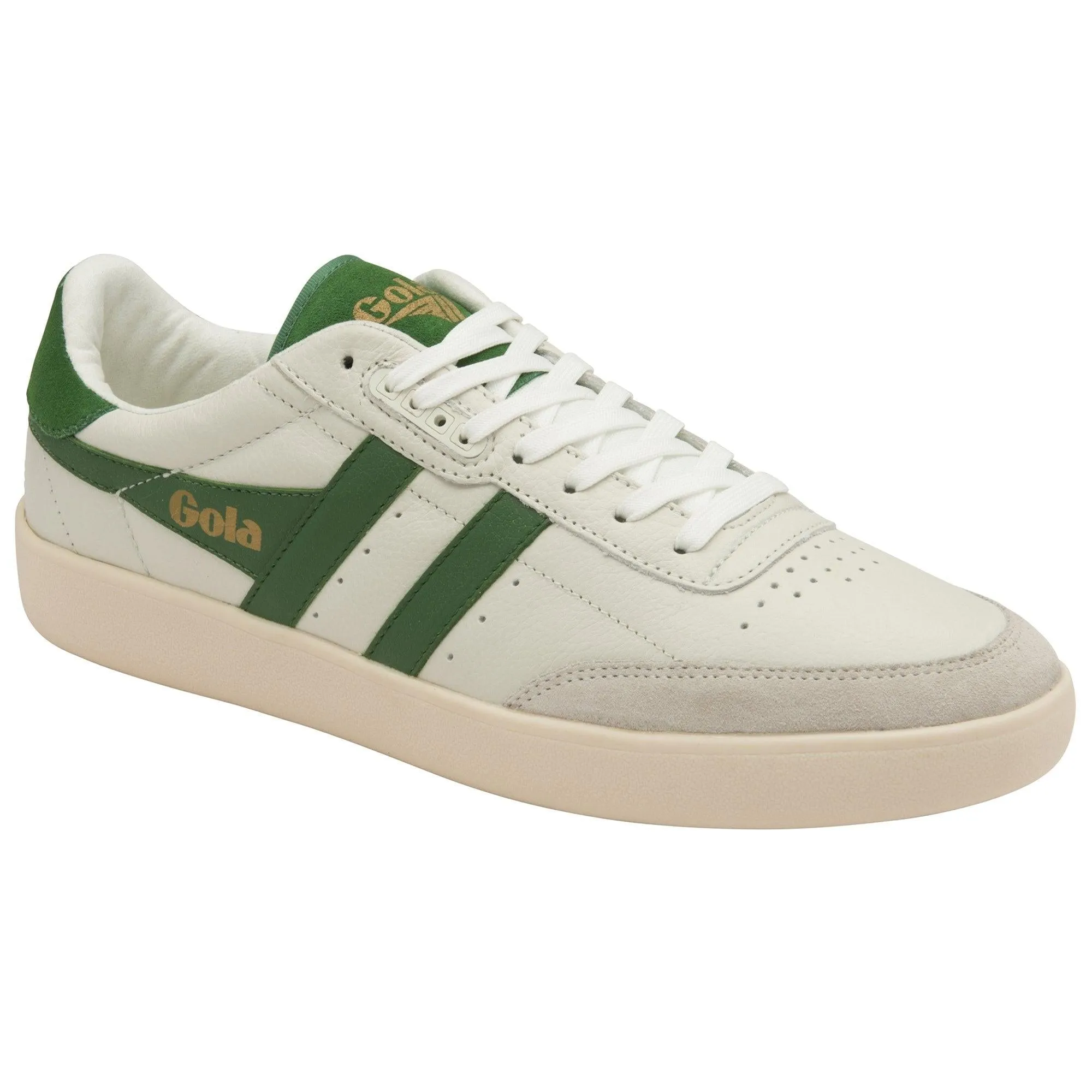 Inca Leather Trainer (Off White   Green)