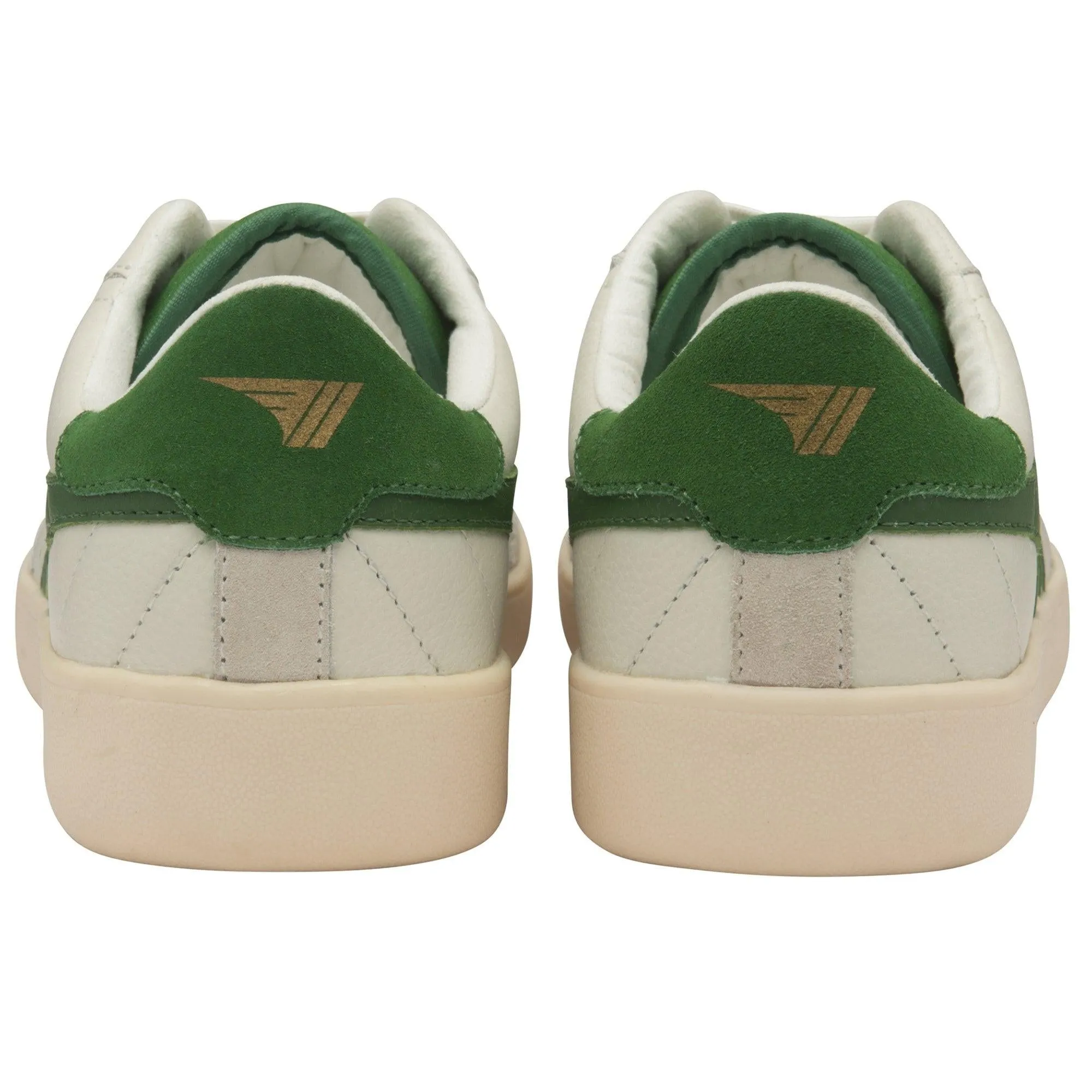 Inca Leather Trainer (Off White   Green)