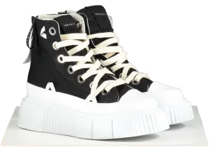 INUIKII Black Platform High-Top Sneakers UK7