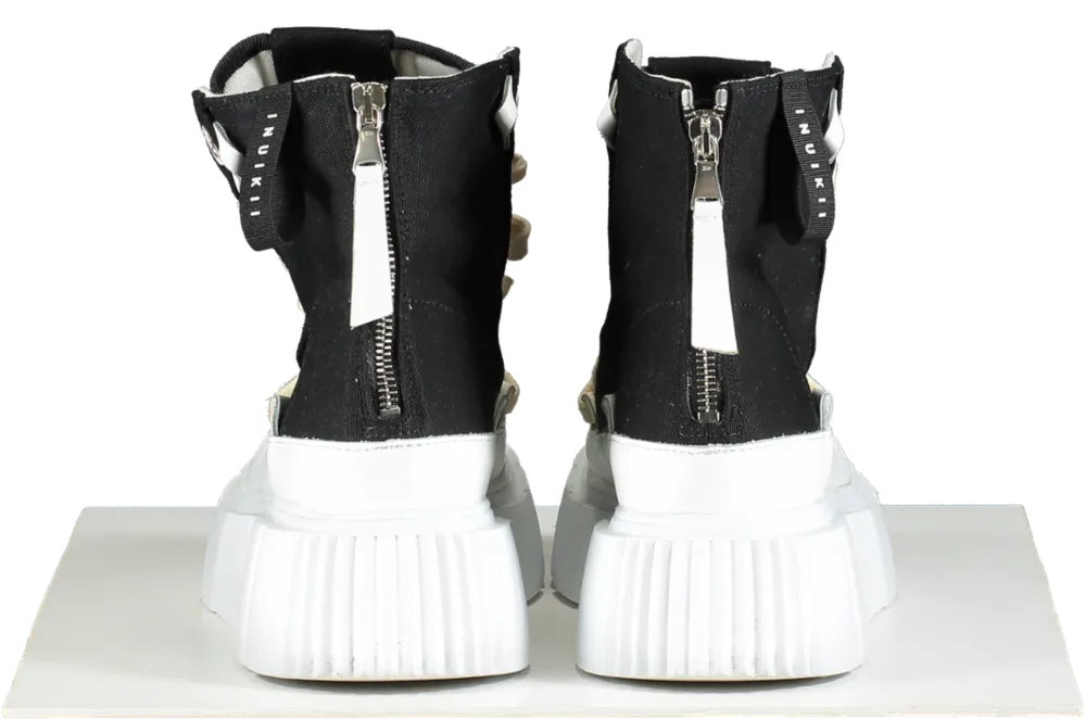 INUIKII Black Platform High-Top Sneakers UK7