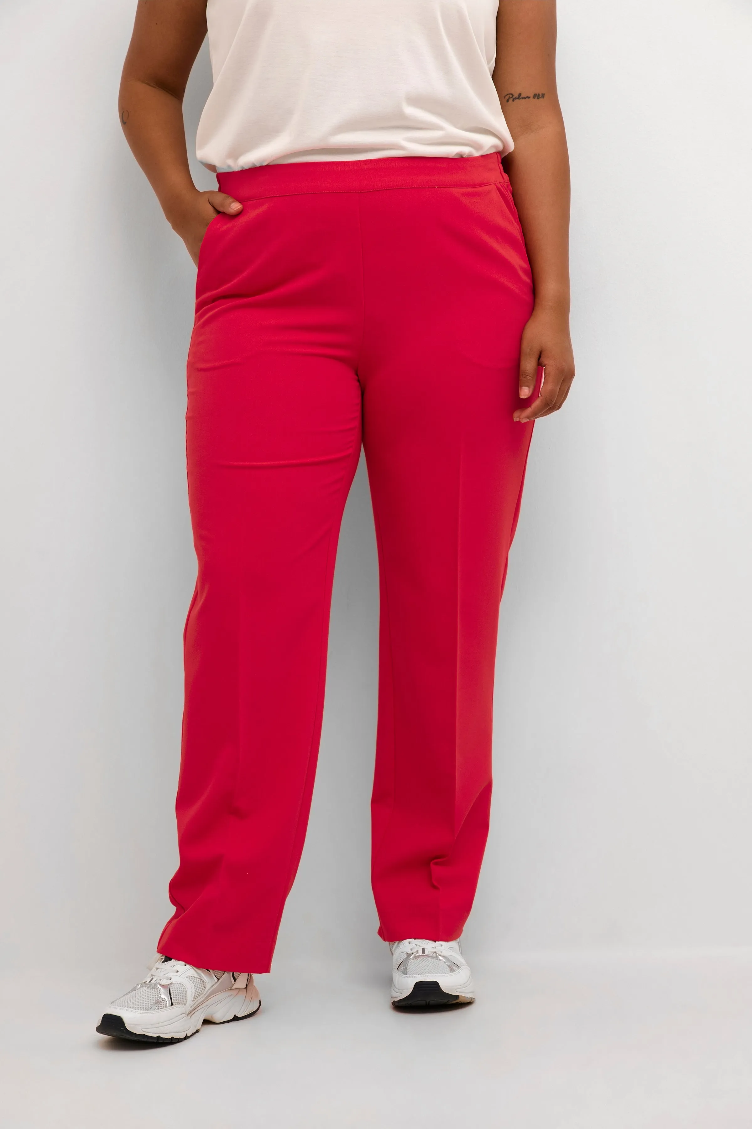 Kaffe Curve Sakira Trousers in Pink