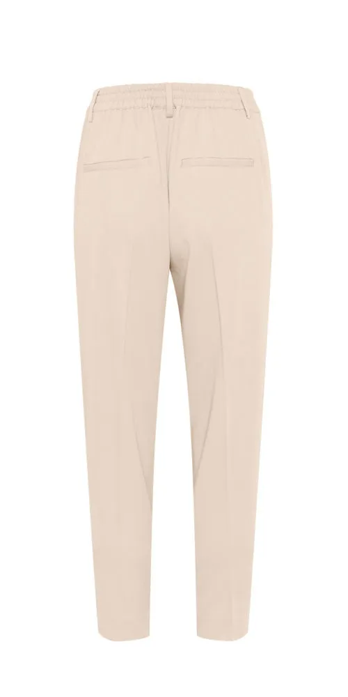 Kaffe Easy Pull On Trousers, cream