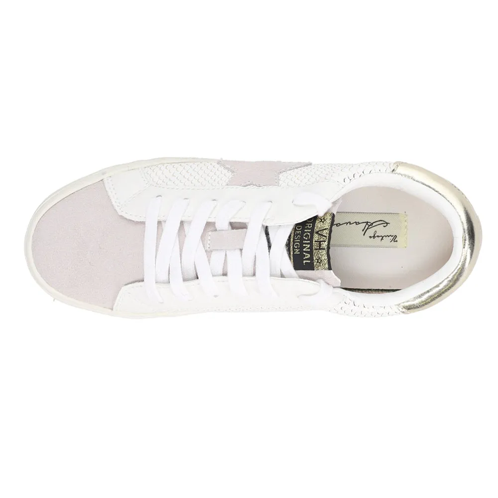 Kate Snake Metallic Lace Up Sneakers