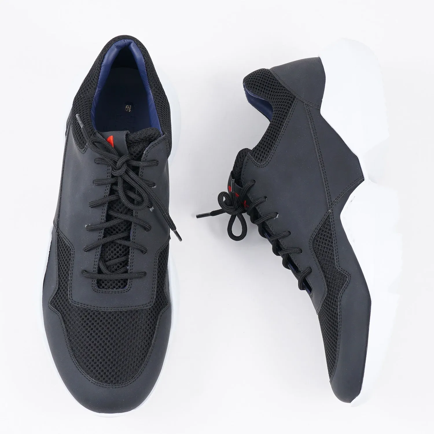 Kiton KNT Leather and Textile Sneakers