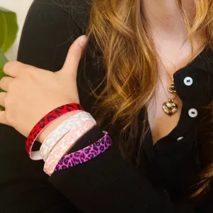 Leopard Print Silicone Bracelet Stacks Multiple Colors Available