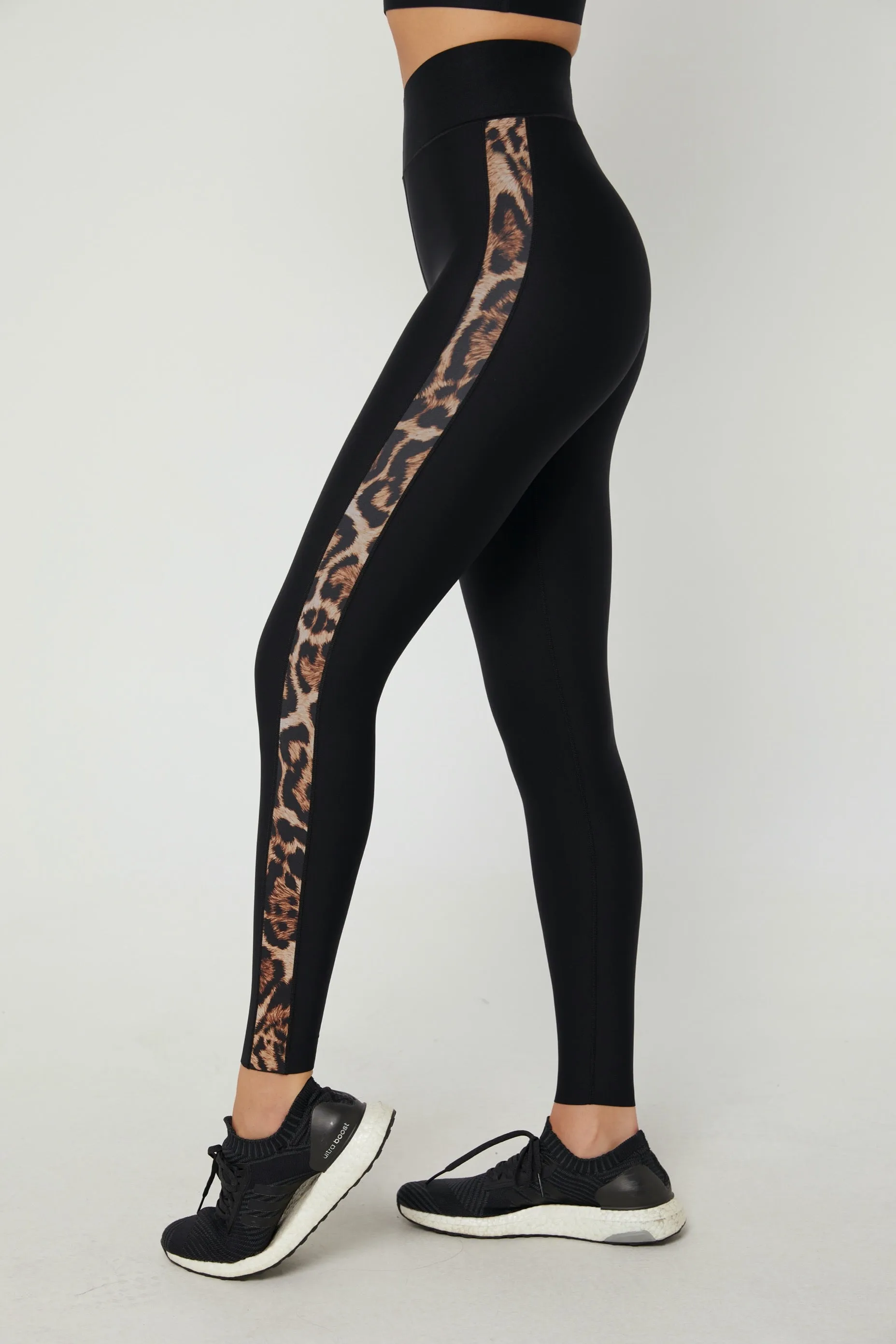 Leopard Spice Inset Ultra High Legging Nero/Leopard