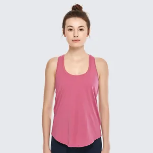 Loose Fit Athletic Soft Pima Cotton Rose Workout Tank Top