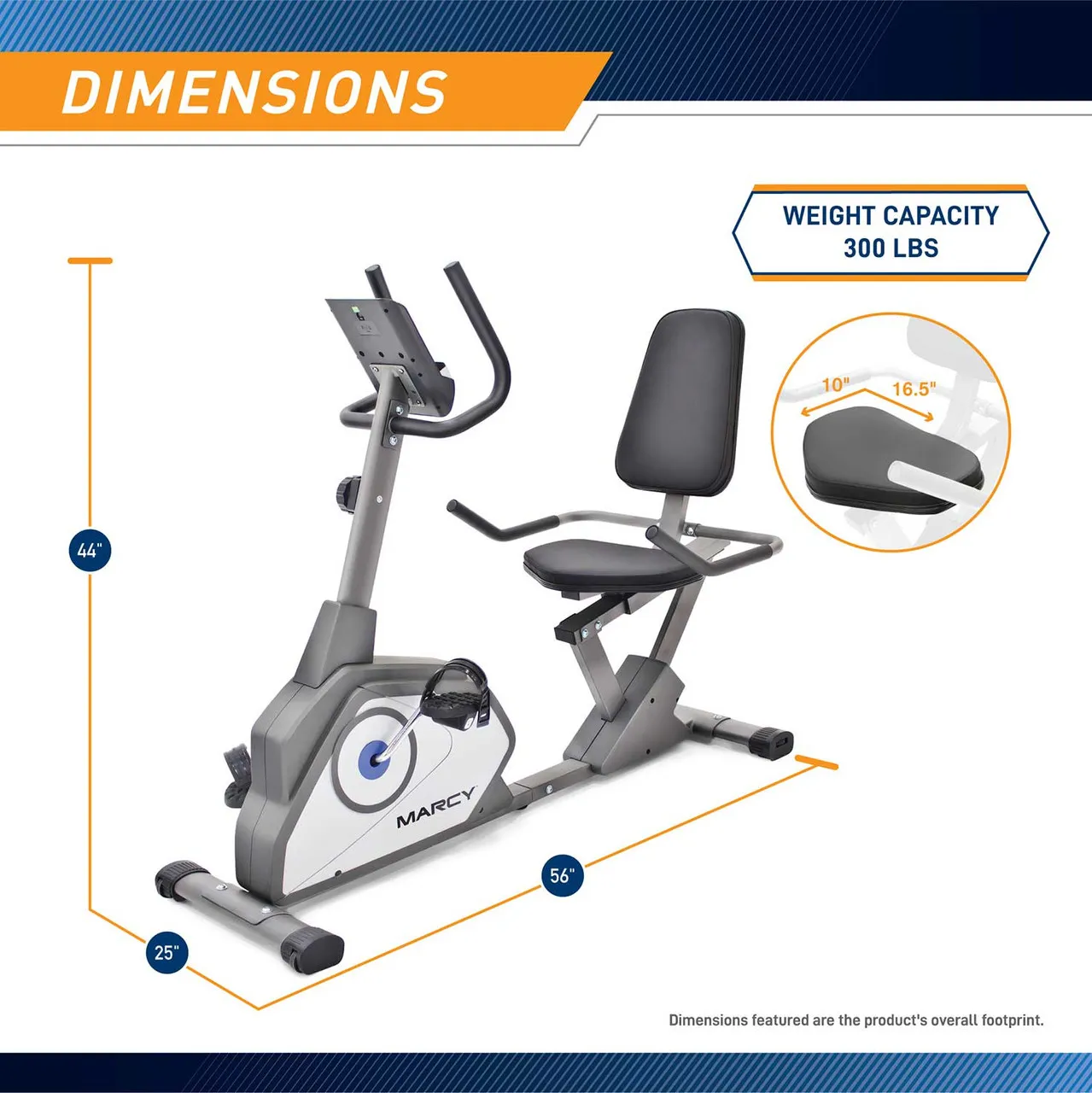 Marcy Recumbent Bike NS-40502R