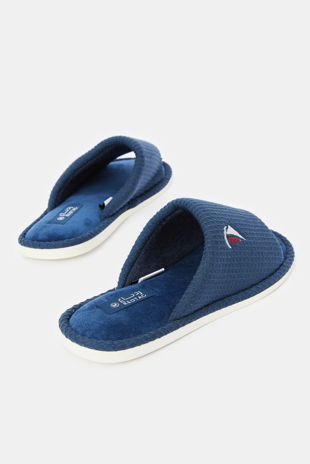 Men Navy Plain Slipper