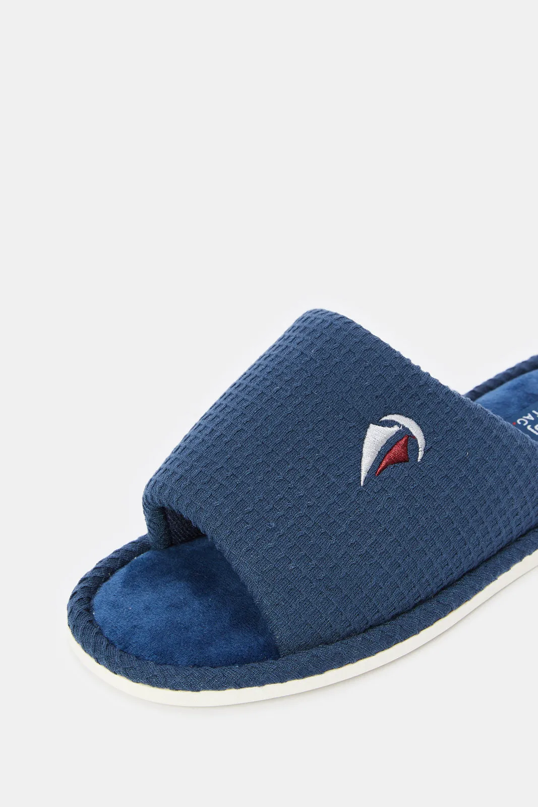 Men Navy Plain Slipper