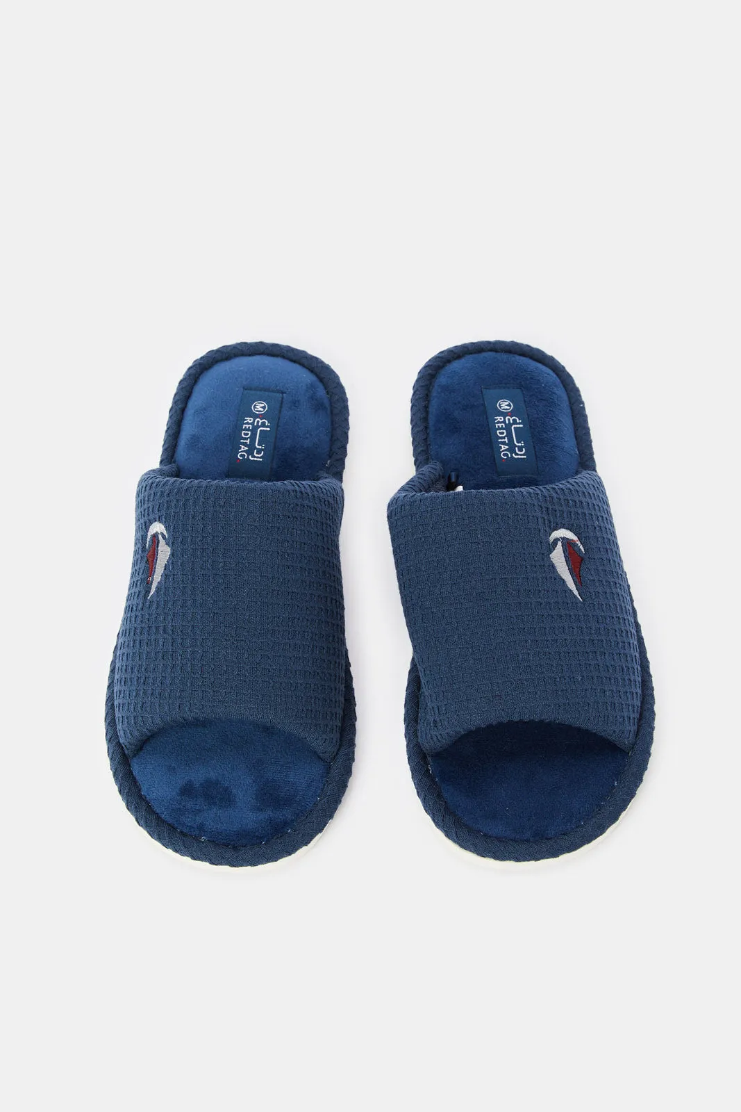 Men Navy Plain Slipper