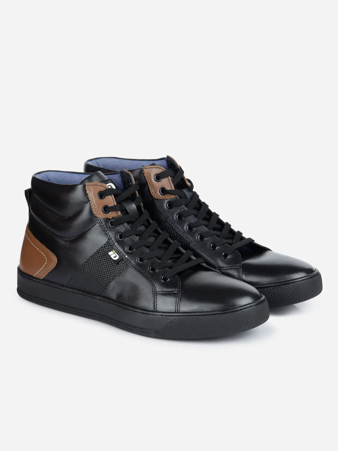 Men's Black Ankle Top Lace Up Sneaker (ID3053)