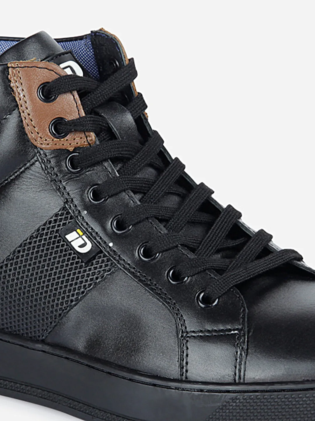 Men's Black Ankle Top Lace Up Sneaker (ID3053)