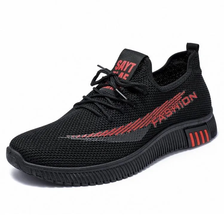 Men's Casual Breathable Walking Shoes for Spring - Lightweight Fly Knit Sneakers