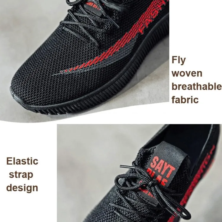 Men's Casual Breathable Walking Shoes for Spring - Lightweight Fly Knit Sneakers