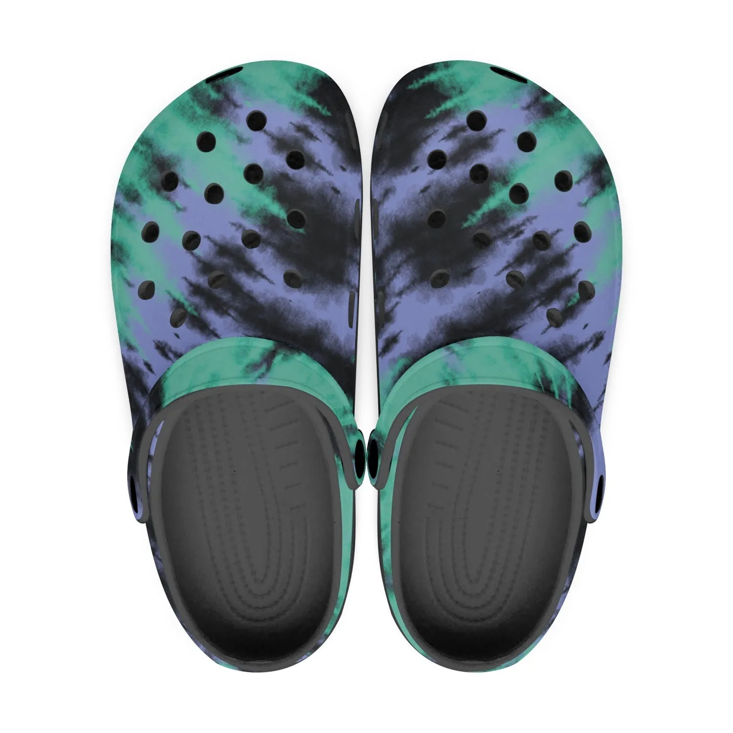 Men's Lightweight Clogs Tie Dye Green