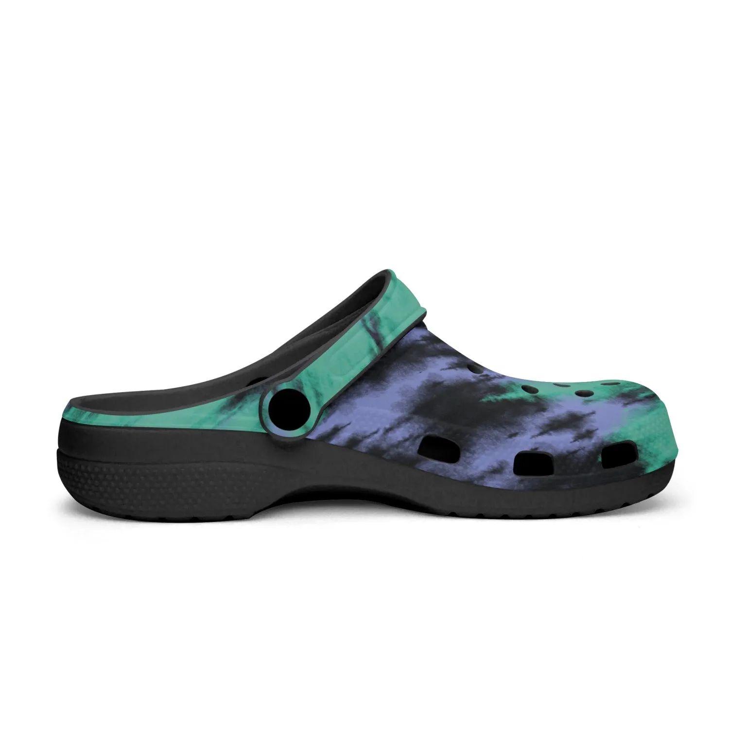 Men's Lightweight Clogs Tie Dye Green