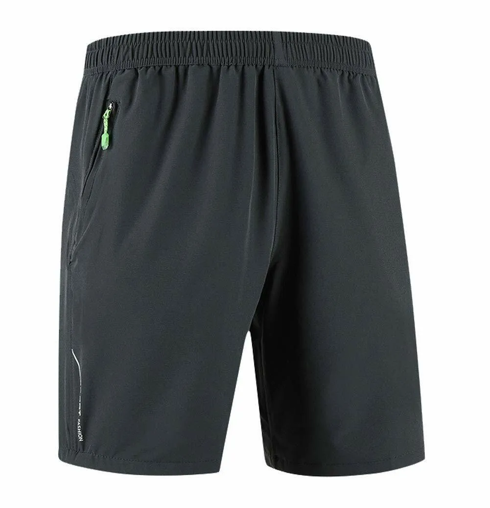 Mens Stretch Outdoor Quick Dry Elastic Waist Drawstring Sports Shorts w/Pockets