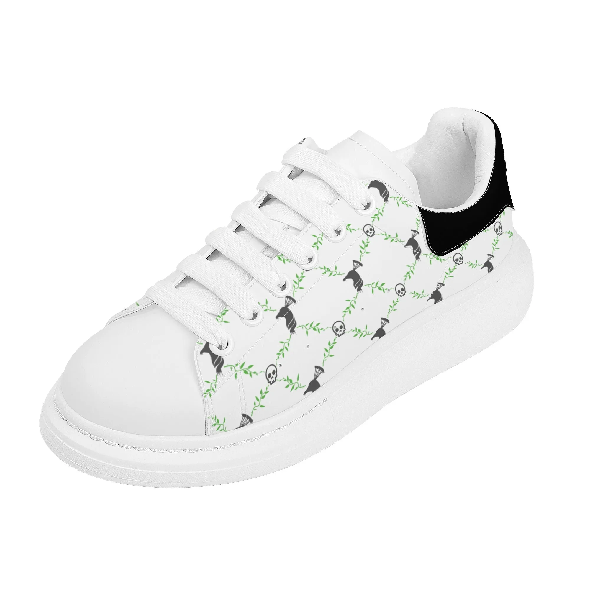 Mens White C&S Low Top Chunky Shoes