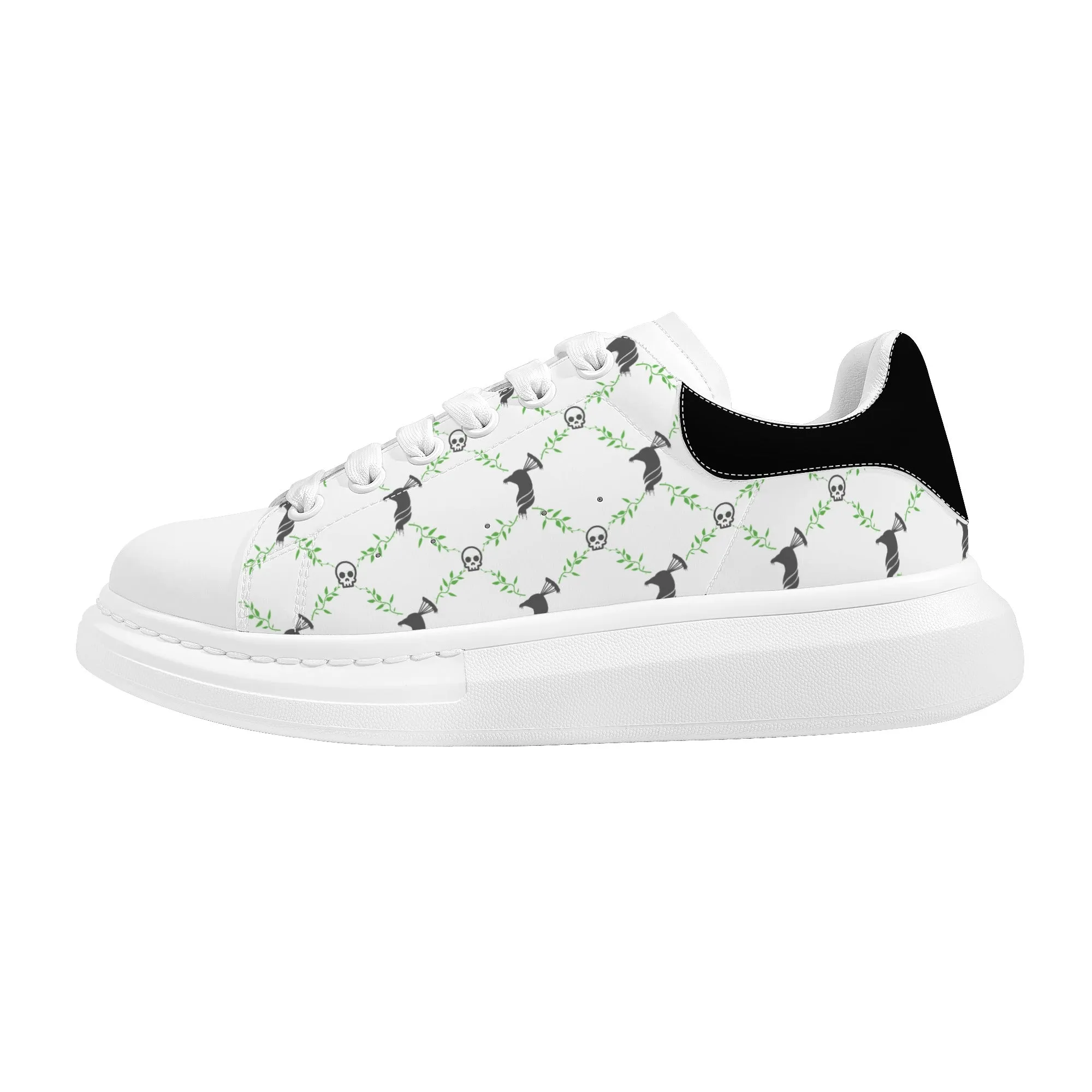 Mens White C&S Low Top Chunky Shoes