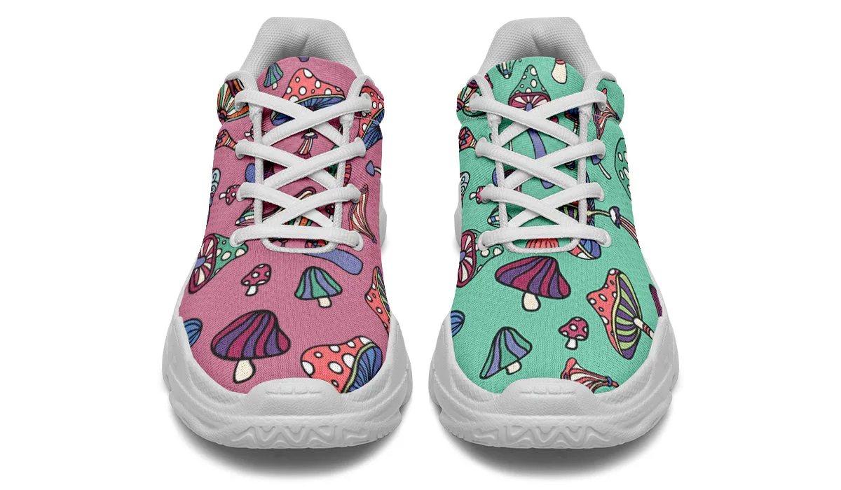 Mismatched Mushrooms Chunky Sneakers