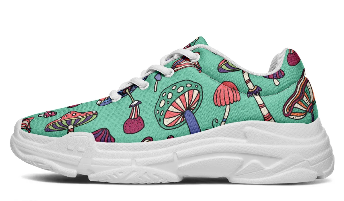 Mismatched Mushrooms Chunky Sneakers