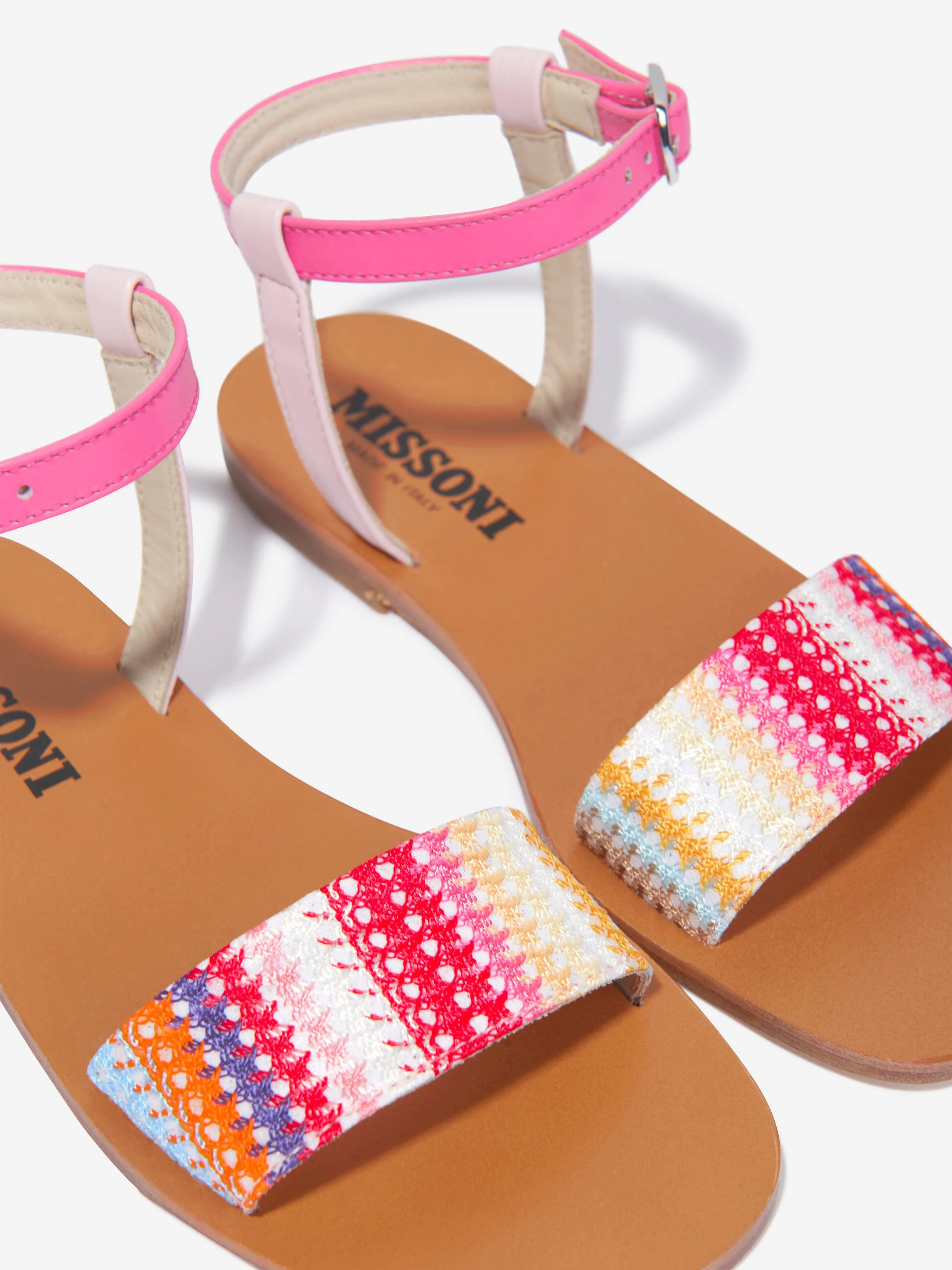 Missoni Girls Striped Sandals in Multicolour