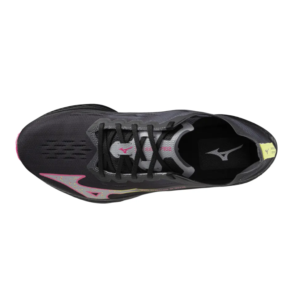 Mizuno Wave Rebellion Pro 2 Women's Running Shoes-Black/Silver/Pink/Tetra-AW24