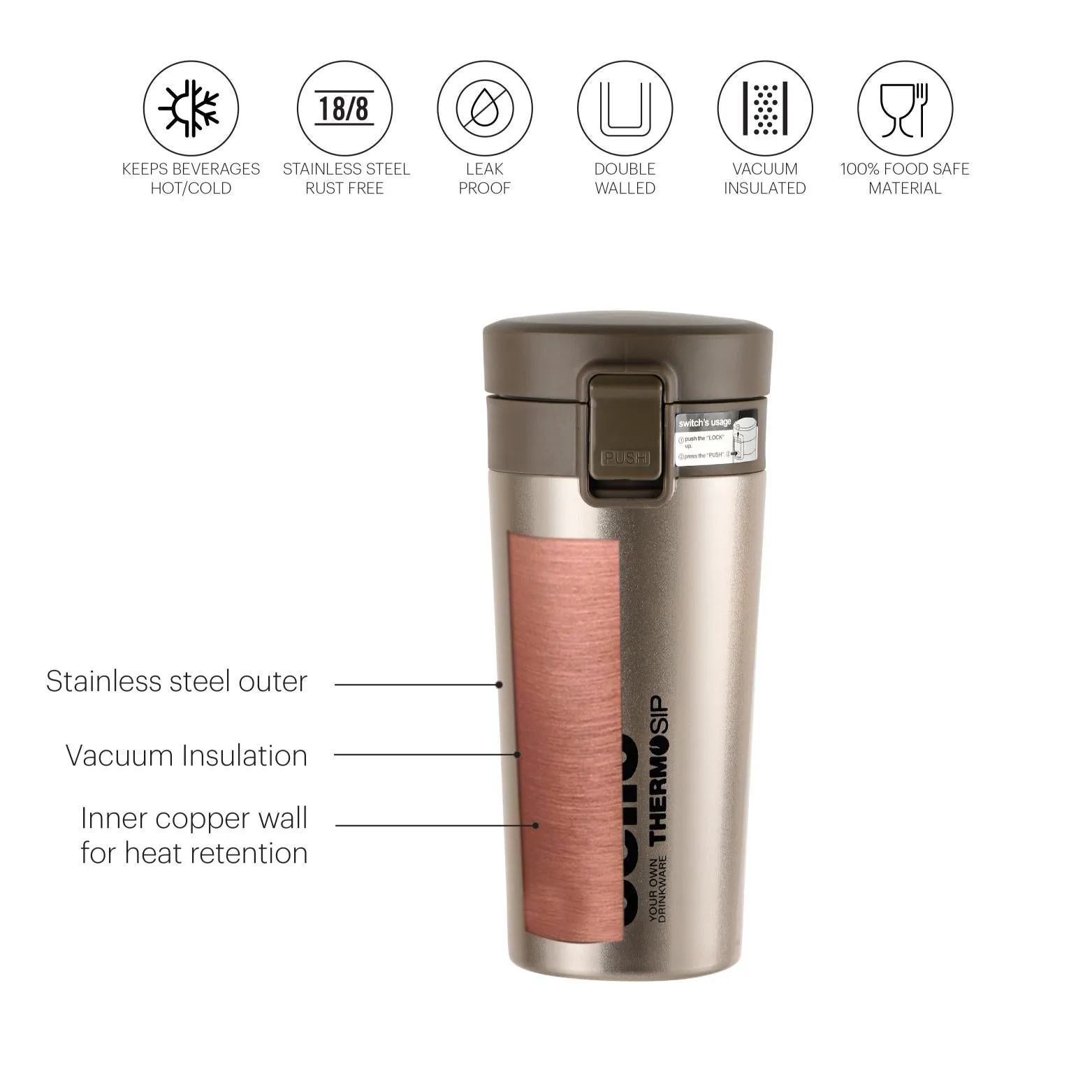 Monty Flask, Vacusteel Water Bottle