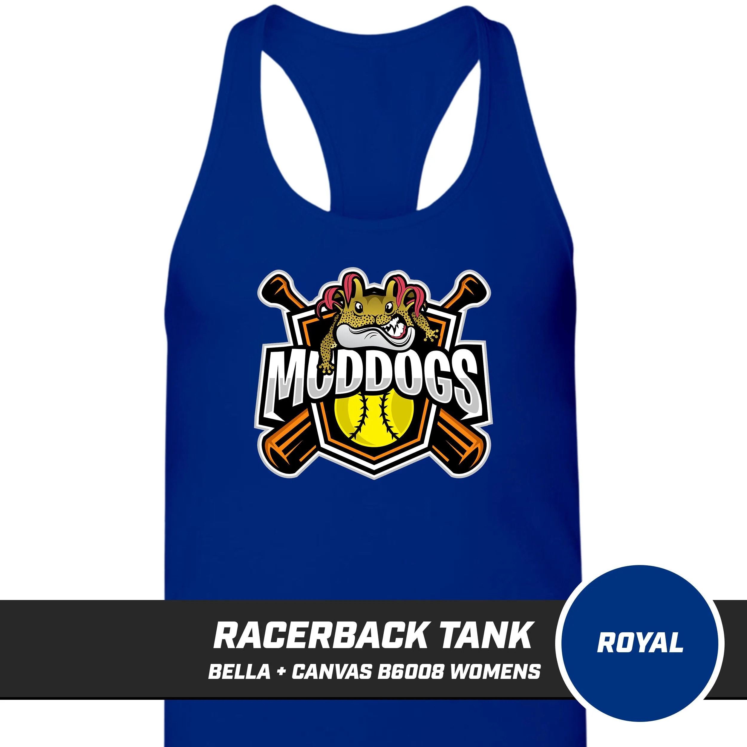 Muddogs Baseball - Bella   Canvas B6008 Women's Jersey Racerback Tank