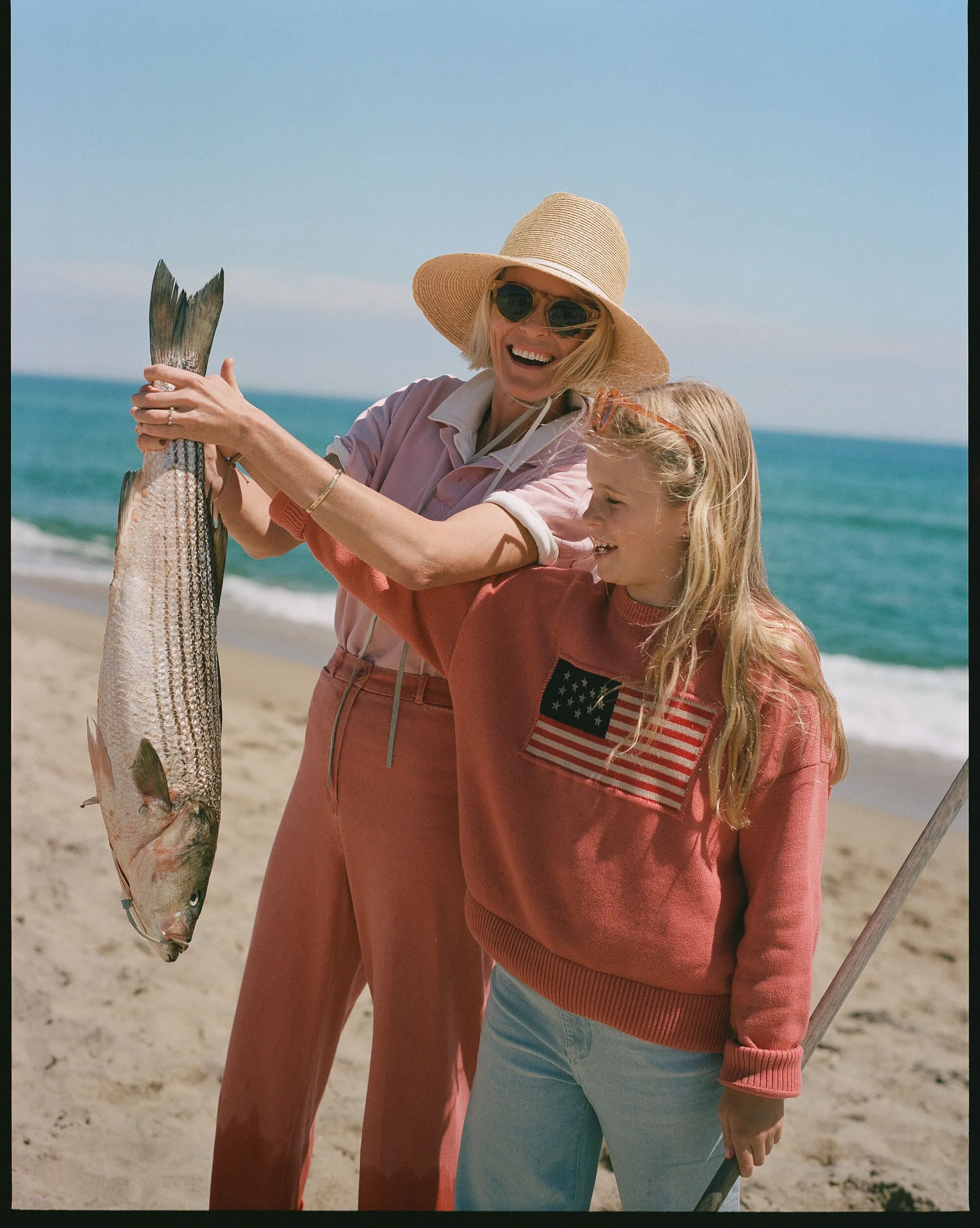 Nantucket Red Cropped Americana Sweater