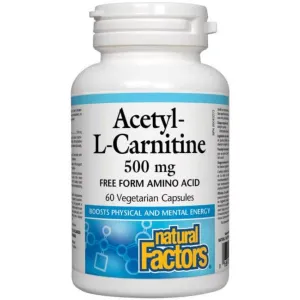 Natural Factors Acetyl-L-Carnitine 500mg 60 Veggie Caps