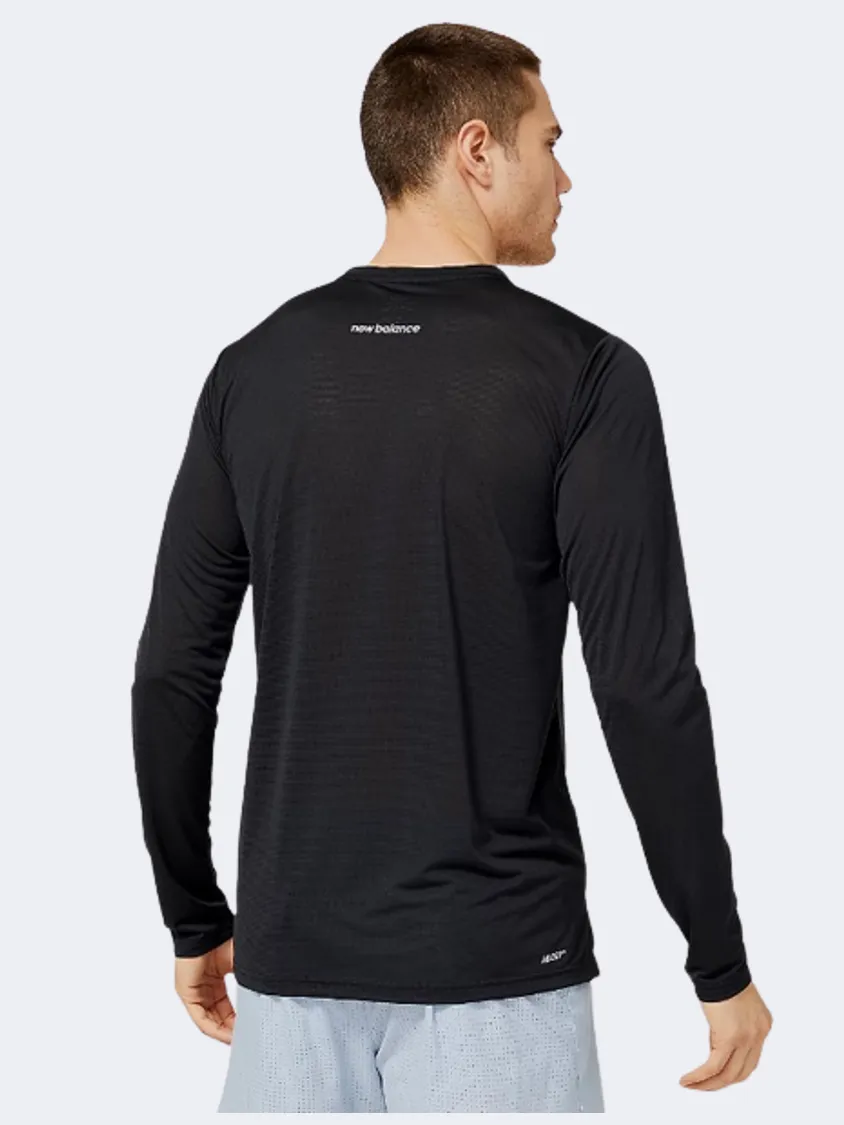 New Balance Accelerate Long Sleeve Men Performance Long Sleeve Black