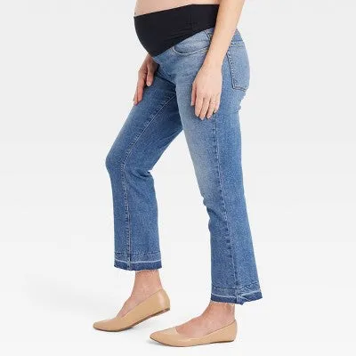 New - Over Belly Ankle Bootcut Maternity Pants - Isabel Maternity by Ingrid & Isabel Blue 16