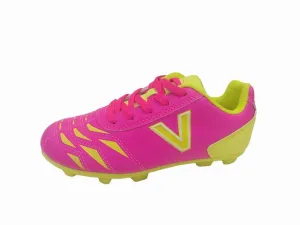 New Victor Sierra Kids Cattura MD Jr Soccer Shoes Size 1 Pink/Yellow