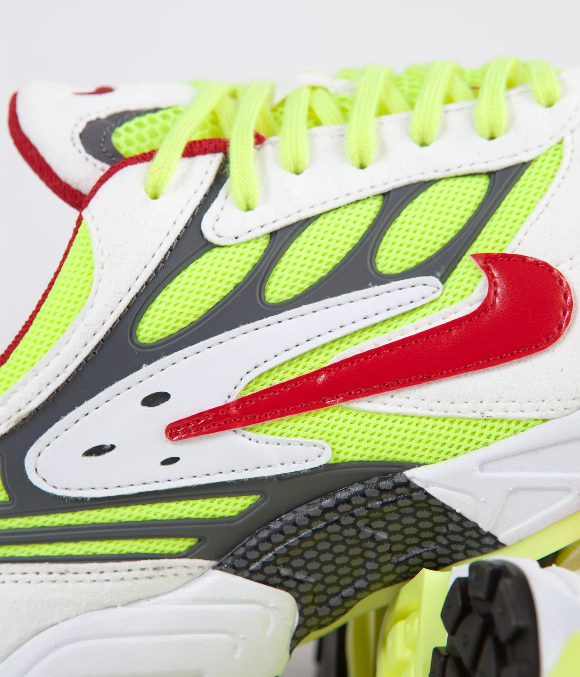 Nike Air Ghost Racer Shoes - White / Atom Red - Neon Yellow - Dark Grey