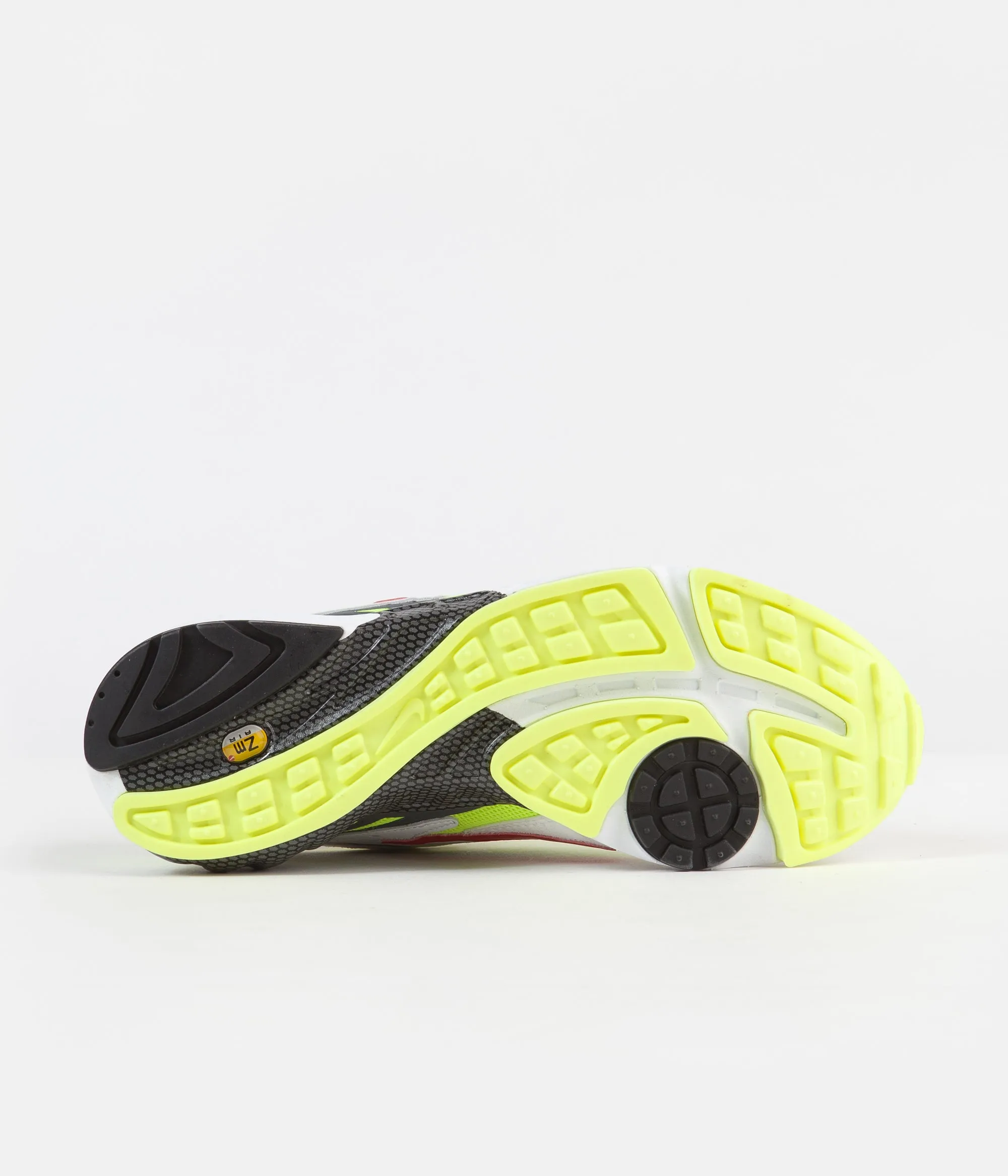 Nike Air Ghost Racer Shoes - White / Atom Red - Neon Yellow - Dark Grey